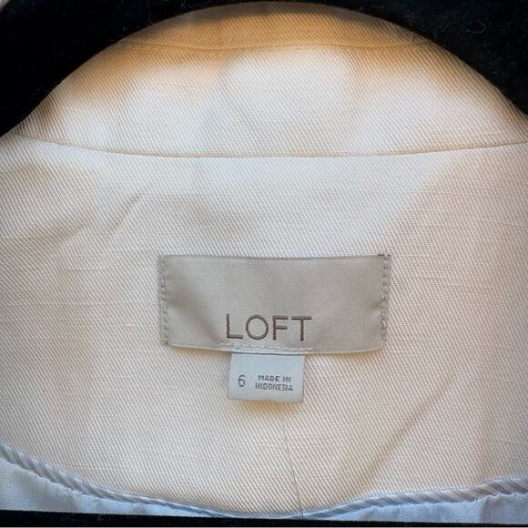 NWT LOFT Elegant Cream Women's Blazer, women's 6 - Picture 2 of 5